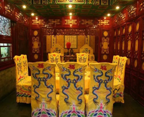 宫廷风刺绣椅套